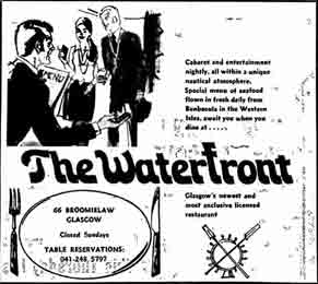 Advert for the Waterfront 66 Broomielaw